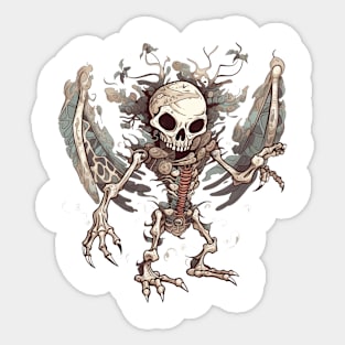 creepy skeleton Sticker